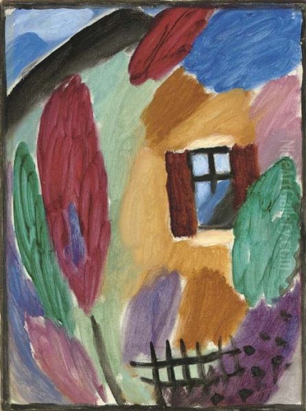 Variation mit Haus und Gartenzaun - view 1