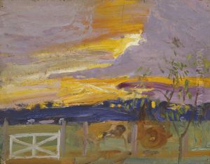 Gate at the Home in Nairobi (Oxcarts on the Nairobi Road) by Akseli Valdemar Gallen-Kallela