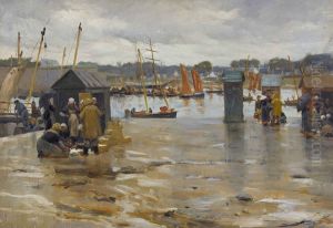 The port of Concarneau by Alfred Guillou