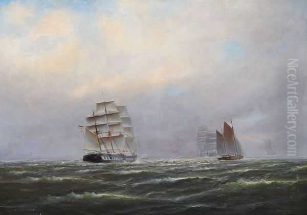 Ships at the roads of Montevideo, Uruguay. - view 1