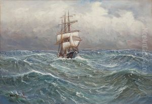 Ships motif by Alfred Jensen