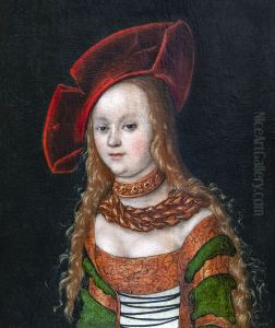 Portrait of a girlFrancais:Portrait de jeune filleItaliano:Ritratto di una ragazza by Lucas Cranach the Elder