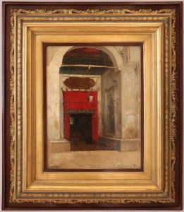 porta di moschea a brussa by Alberto Pasini