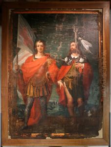 stendardo processionale dei ss. sebastiano (o giorgio) e rocco