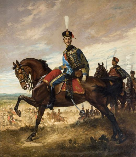 Retrato de Alfonso XIII con uniforme de husar - view 1