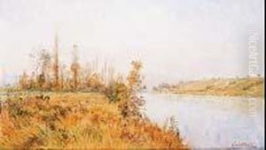 Paysage En Bord De Seine