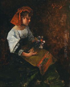 Young Italian woman by Alfred Stevens