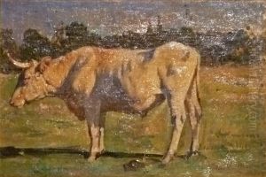 Bull (study) by Alfred Verwee