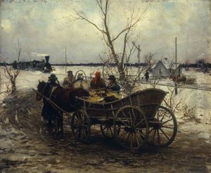 Meeting the Train by Alfred Wierusz-Kowalski