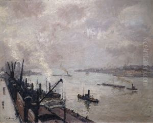 Le port d'Anvers by Albert Lebourg