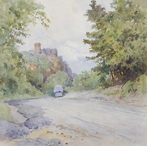 A Country Lane by Onorato Carlandi