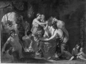 Thetis dips Achilles in the water of the Styx by Gerard de Lairesse