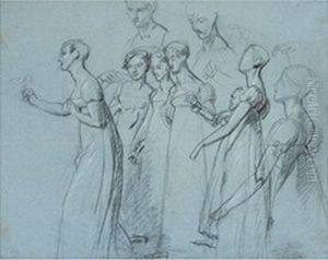 Figure Studies for The Arrival of the Archduchess Marie-Louise in Compiegne