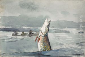 Pike, Lake St. John (Ouananiche Fishing) by Winslow Homer