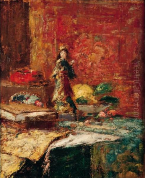 Still life with Chinese statuette - view 1