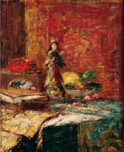 Still life with Chinese statuette Still life with Chinese statuette