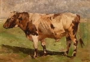 Ox (study) by Alfred Verwee