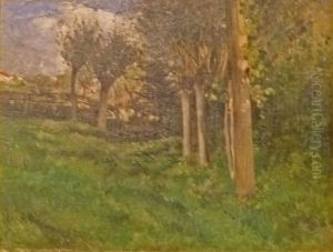 Shaded corner near a Dykel by Alfred Verwee