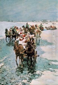 Departure of the Bride by Alfred Wierusz-Kowalski