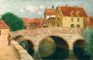 Quai des Menetriers in Brugge by Alfred Zoff