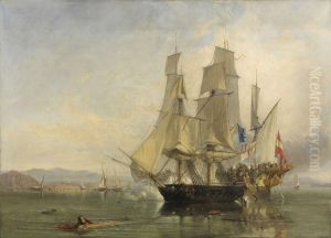 The Action and Capture of the Spanish Xebeque Frigate El Gamo by Clarkson Frederick Stanfield