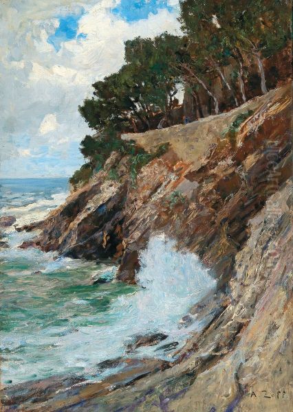 Scene on the Nervi coast - view 1