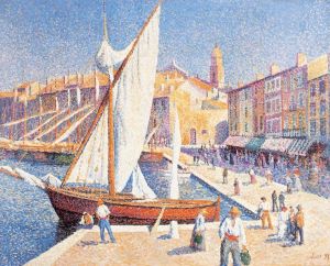<<Saint-Tropez molt>> by Maximilien Luce