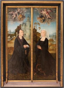 Portraits of Francois Colibrant and Lysbeth Biers by Goswin van der Weyden