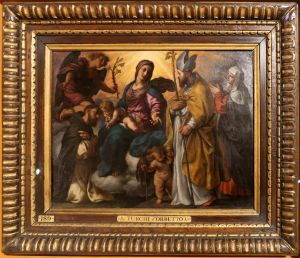 madonna col bambino, i ss. pietro martire, zeno e toscana e un angelo madonna col bambino, i ss. pietro martire, zeno e toscana e un angelo