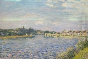 Saint-Mammes sur le Loing by Alfred Sisley