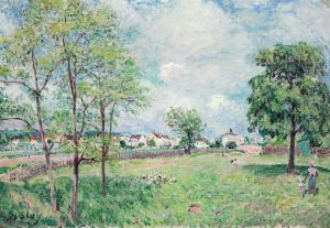 Village view by Alfred Sisley