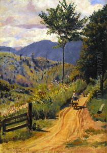 Landscape with a mountain rage and a figure
