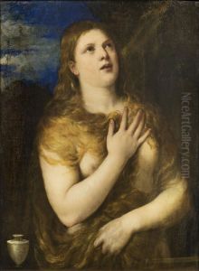 Madeleine penitente by Titianand workshop
