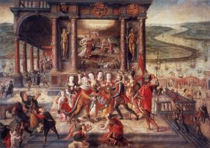 Allegorie auf die Ubernahme von Antwerpen