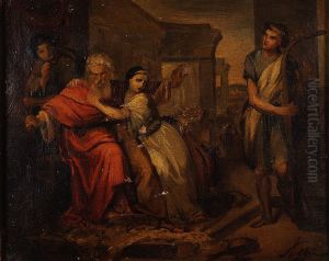 David che placa col suono dell'arpa le smanie di Saul travagliato dallo spirito malo (schizzo preparatorio) David che placa col suono dell'arpa le smanie di Saul travagliato dallo spirito malo (schizzo preparatorio)