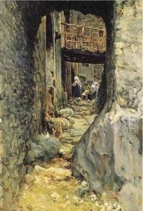 Alley in the village Alley in the village
