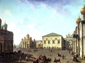 The square in front of the Assumption Cathedral in the Moscow Kremlin