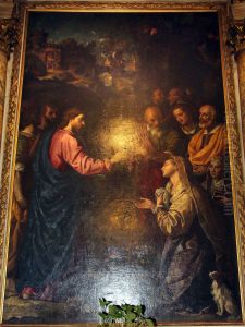Jesus and the woman of Canaan by Alessandro Allori