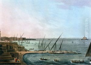 The City of Alexandria and the Lighthouse by Luigi Mayer