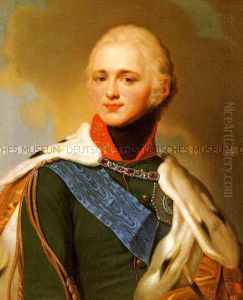 Alexander I., Zar von Russland (1801-1825), im Kronungsmantel mit Bruststern und Scharpe des russischen St.-Andreas-Ordens