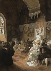 Historische Szene by Alphonse Mucha