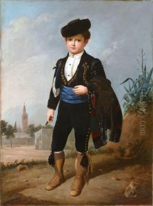 Alfonsito Cabral con puro by Manuel Cabral y Aguado Bejarano