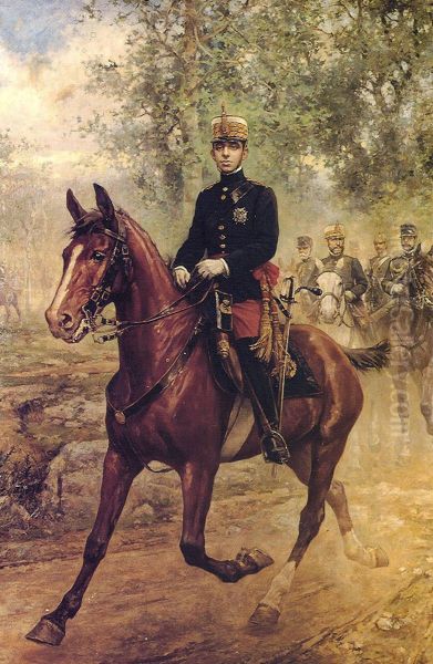 Alfonso XIII a caballo - view 1