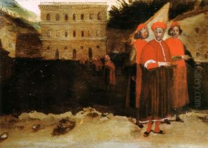 luca pitti davanti a palazzo pitti by Alessandro Allori