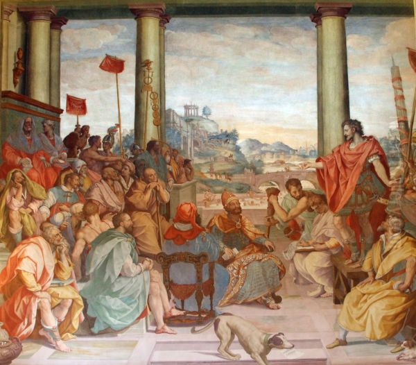 Consul Flaminius speaks to the Achaean Council - view 1