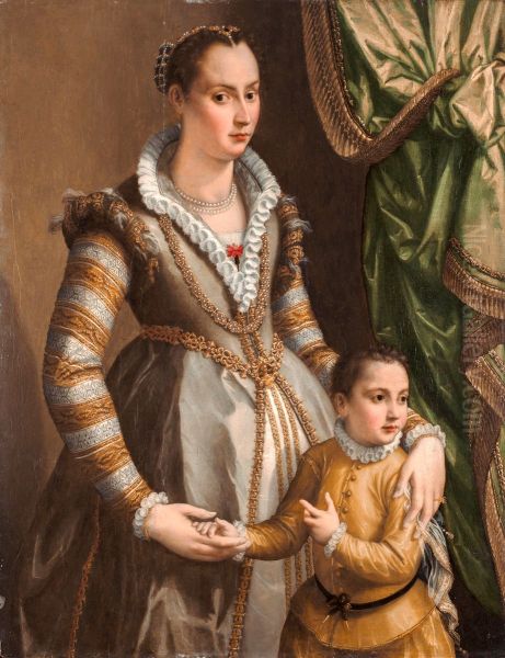 Portrait of a Noblewoman with her Son - view 1