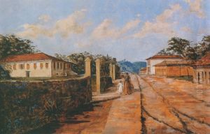 Rua de Sao Paulo Antigo (Rua da Consolacao no seculo XIX). by Jose Ferraz De Almeida Junior