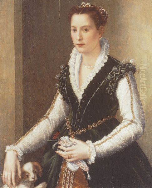 Isabella de' Medici Orsini with a Dog - view 1
