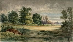 Krajina-pogled proti Martjancem by Alojz Eberl