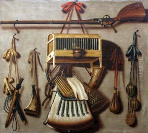 Stillleben mit Jagdwaffen und -gerat by Christoffel Pierson